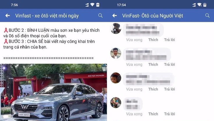VinFast tặng xe ô tô miễn phí trên Facebook nhân dịp ra mắt?