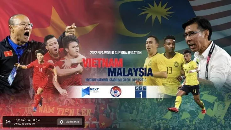 Cách xem trực tiếp trận đấu giữa Việt Nam và Malaysia