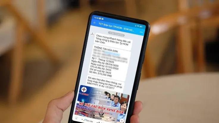 Cách tra cứu tiền điện trên toàn quốc bằng Zalo