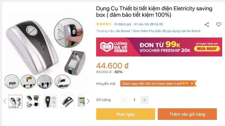 Mất tiền oan uổng vì những thiết bị tiết kiệm điện