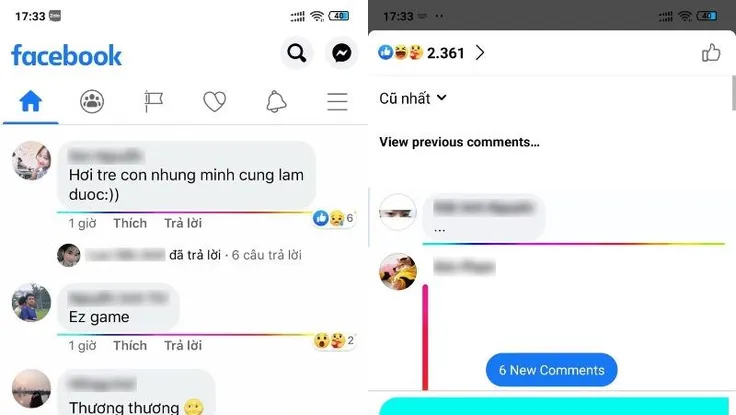 Cách đăng bình luận Facebook có đường kẻ đầy màu sắc