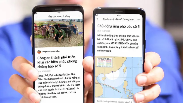 Cách cập nhật thông tin bão số 5 bằng Zalo
