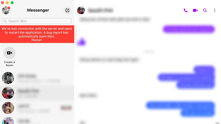Cách nhắn tin khi Messenger bị lỗi