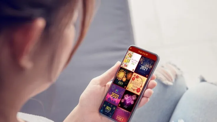 Cách tạo thiệp chúc tết không đụng hàng bằng điện thoại