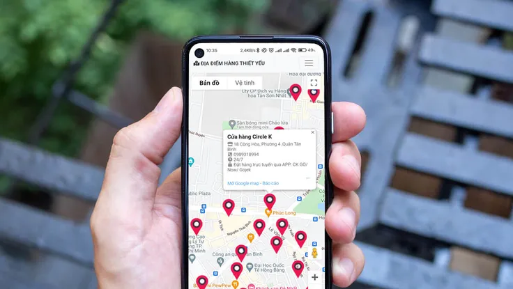 Cách tìm kiếm gần 3.000 địa điểm bán hàng thiết yếu trong nháy mắt