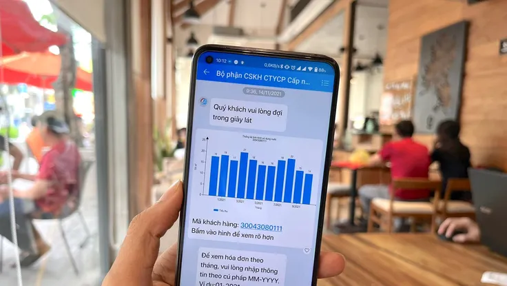 Cách kiểm tra lượng điện nước tiêu thụ hàng tháng bằng Zalo