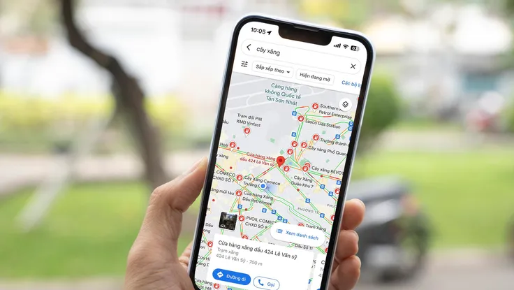 Cách tìm cây xăng gần nhất bằng Google Maps