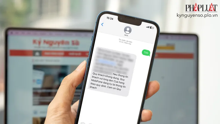 Tin công nghệ 15-3: Cần làm gì khi nhận được tin nhắn yêu cầu chuẩn hóa thông tin?