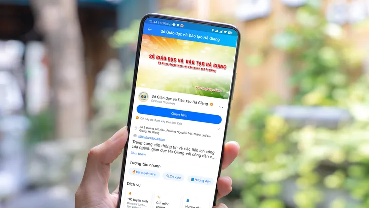 Cách đăng ký tuyển sinh online qua Zalo