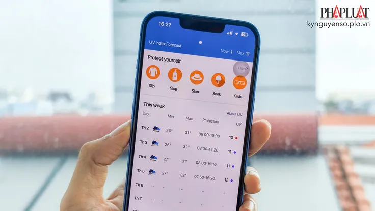 Dùng thử ứng dụng đo chỉ số tia cực tím của Liên Hiệp Quốc