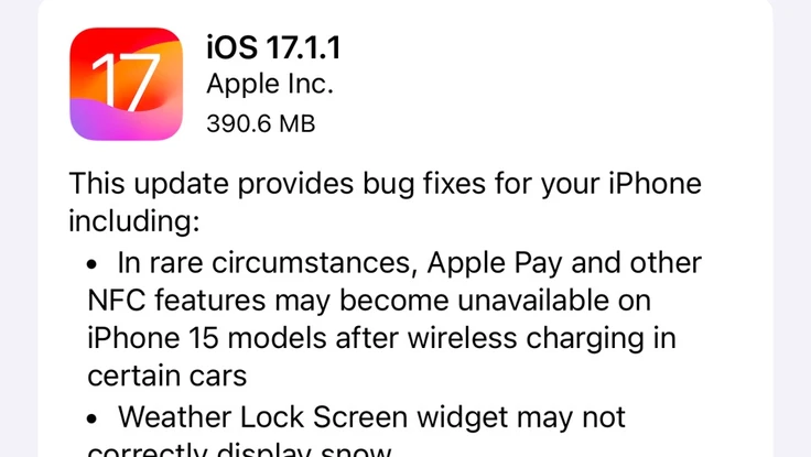 ios 17.1.1