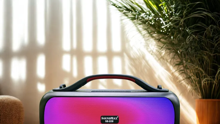 SoundMax SB-208: Loa di động kháng nước, đèn RGB cực chất