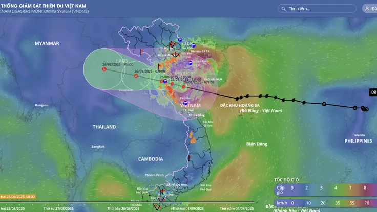 Cách theo dõi trực tiếp bão số 5 bằng hệ thống giám sát thiên tai Việt Nam