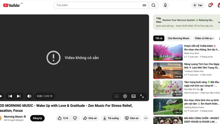 YouTube bị lỗi tại Việt Nam