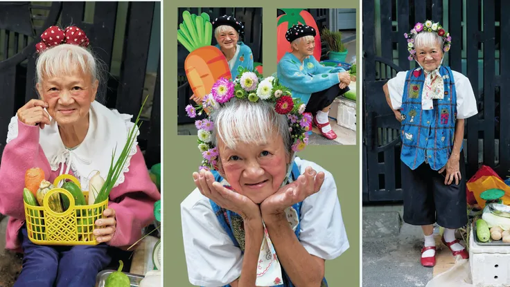 Bà cụ bán rau bất ngờ nổi tiếng nhờ bộ ảnh hóa 'bà tiên'