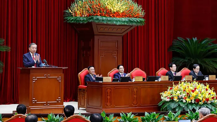 Tổng Bí thư Tô Lâm phát biểu khai mạc Hội nghị Trung ương 14, bàn về công tác Đại hội XIV