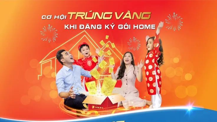 Trúng ngay vàng SJC 9999 khi đăng ký Internet, truyền hình VNP