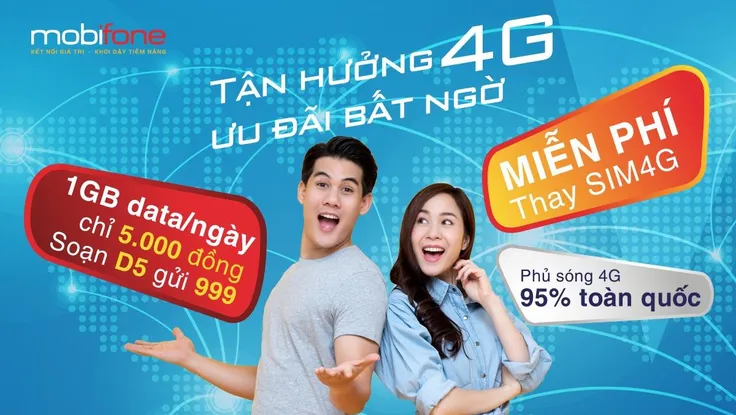 Trải nghiệm 4G cùng với nhiều ưu đãi bất ngờ từ MobiFone