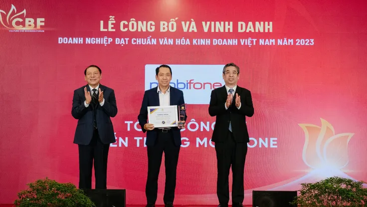 MobiFone là doanh nghiệp đạt chuẩn văn hóa kinh doanh Việt Nam 2023