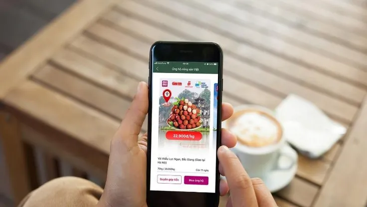 44 tấn vải thiều được bán trên Ví điện tử