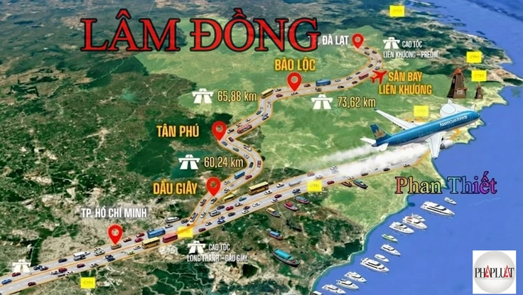 Đâu sẽ là 'tọa độ vàng' đặt Trung tâm hành chính mới tỉnh Lâm Đồng?