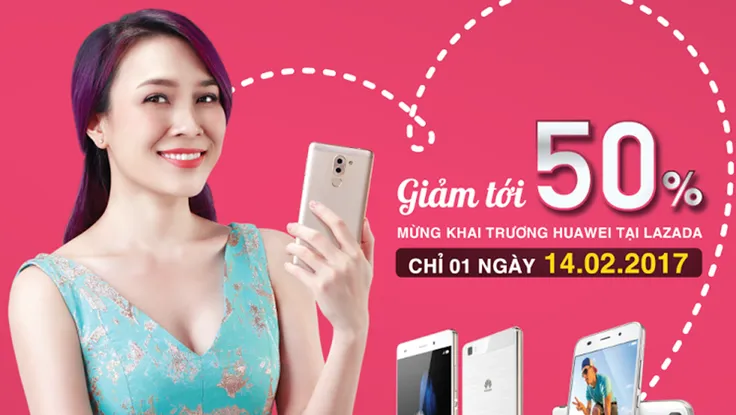 Huawei mở gian hàng bán lẻ trên Lazada ngày Valentine