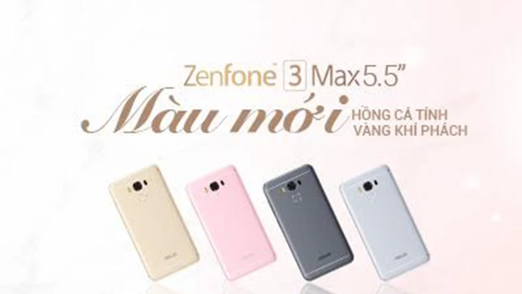 ZenFone 3 thêm màu hồng, vàng, giá chỉ 4,99 triệu đồng