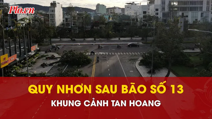 Quy Nhơn tan hoang sau một đêm bị bão số 13 quần thảo