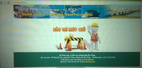 Hacker tấn công trang web của Sở GD&ĐT TP Đà Nẵng