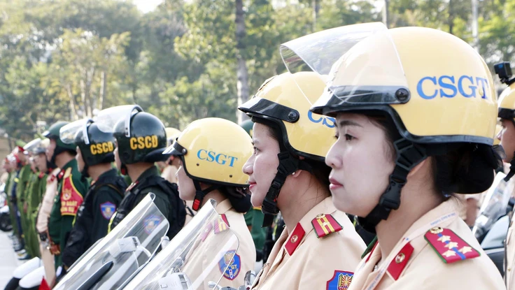 CSGT TP.HCM ứng trực 100% quân số trước giờ chung kết U22 Việt Nam – Thái Lan