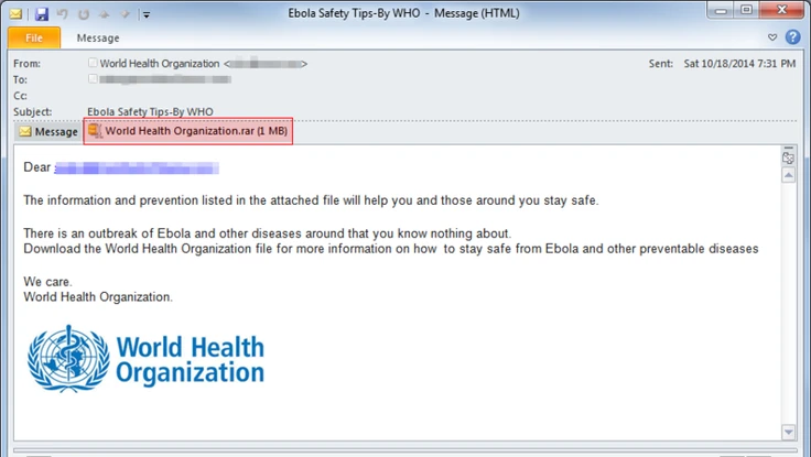 Tin tặc phát tán virus Ebola … trên mạng