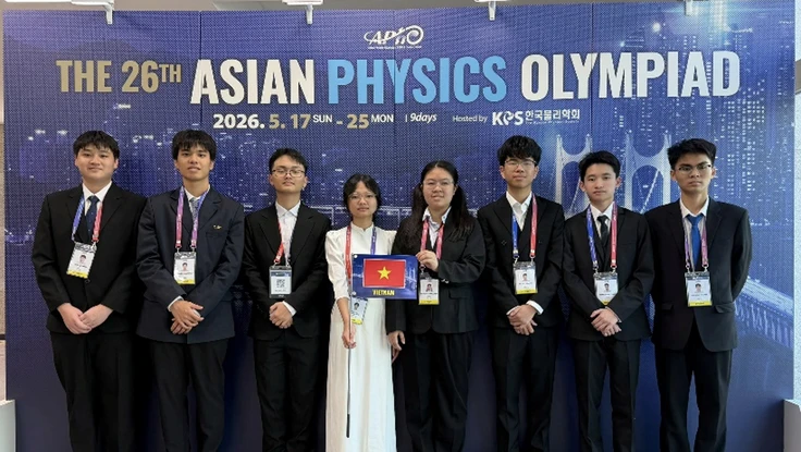 100% học sinh Việt Nam thi Olympic Vật lí châu Á đoạt huy chương