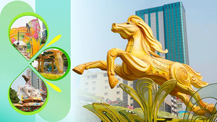 Lộ diện hình ảnh các linh vật ngựa tại đường hoa Nguyễn Huệ Bính Ngọ 2026 