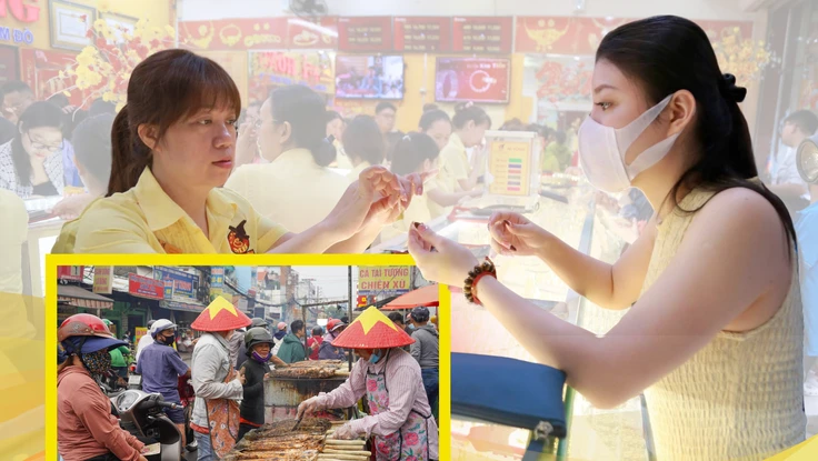 Người dân TP.HCM đổ xô mua vàng, cá lóc nướng ngày vía Thần Tài 