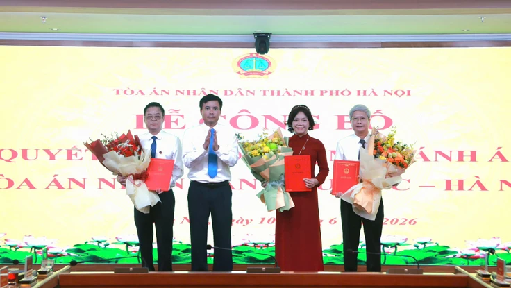 Hà Nội: Bổ nhiệm 3 Chánh án Tòa án nhân dân khu vực 