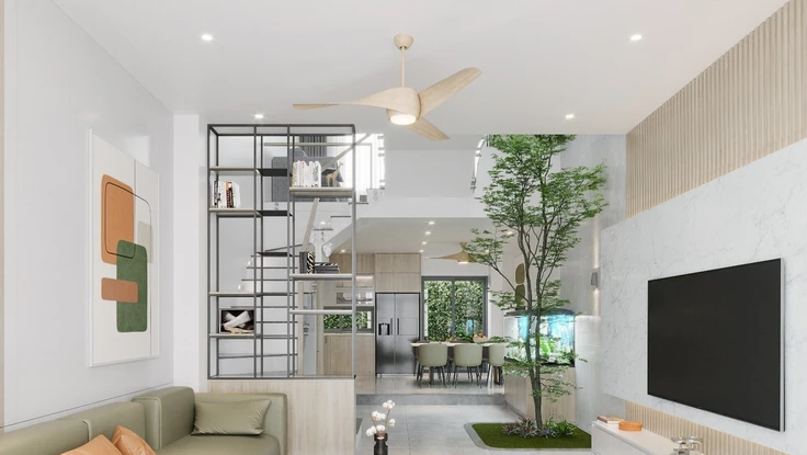 Nâng nền bếp cao hơn phòng khách: Nên hay không?