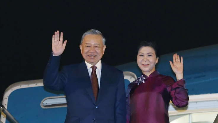 Tổng Bí thư, Chủ tịch nước Tô Lâm và Phu nhân lên đường thăm cấp Nhà nước đến Trung Quốc