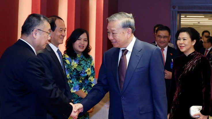 Tổng Bí thư, Chủ tịch nước Tô Lâm gặp mặt các nhân sĩ hữu nghị Việt - Trung tại Bắc Kinh