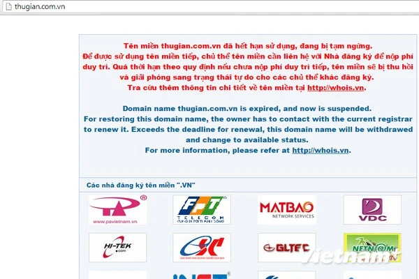 Tịch thu tên miền của một loạt website 'nhạy cảm'