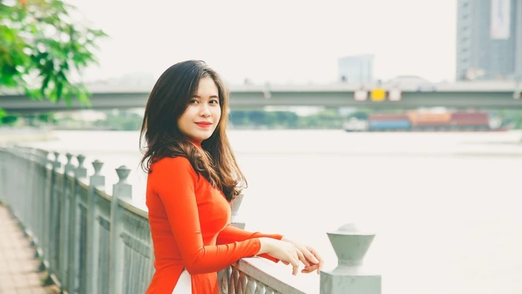 Tác giả trong một chuyến du lịch.