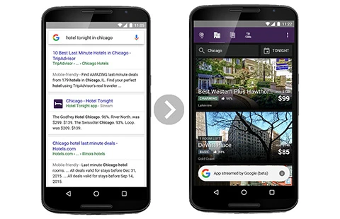 Dùng thử ứng dụng ngay trong quảng cáo