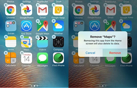 iOS 10 không cho phép xóa ứng dụng gốc
