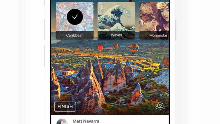 Dùng bộ lọc Prisma khi live stream trên Facebook 