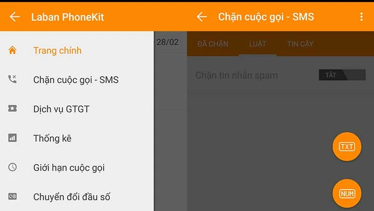 Chặn tin nhắn rác và cuộc gọi quấy rối