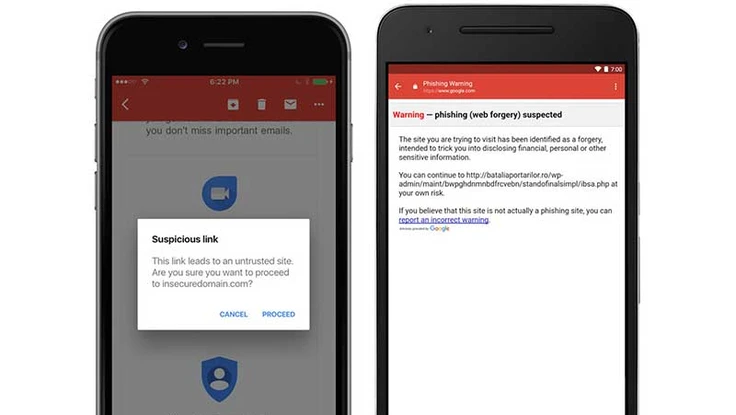 Gmail tự động cảnh báo liên kết lừa đảo