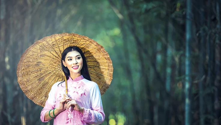 Ðộc đáo áo dài Tết năm Sửu