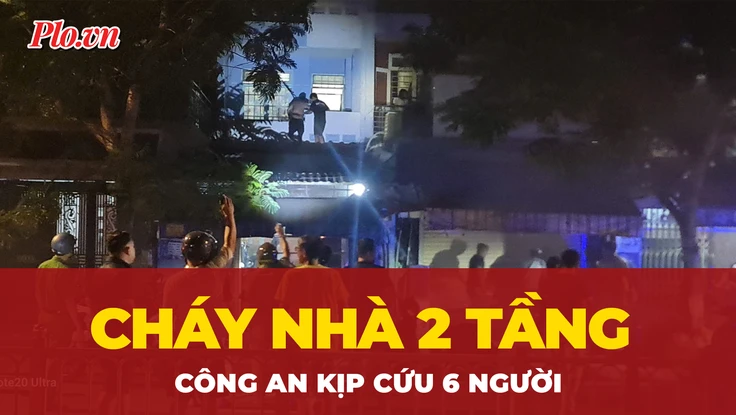 Cháy nhà 2 tầng tại TP.HCM, công an kịp thời cứu 6 người 