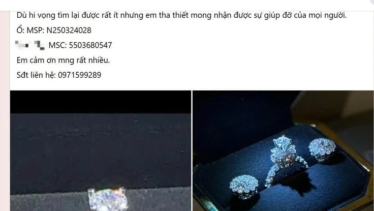 Cô gái cầu cứu cộng đồng mạng vì mất nhẫn kim cương đính hôn
