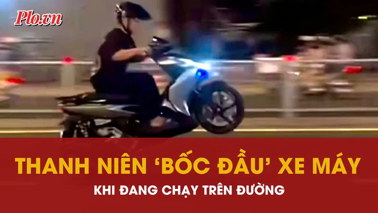 Video: Thanh niên ‘bốc đầu’ xe máy trên đường phố TP.HCM gây bức xúc