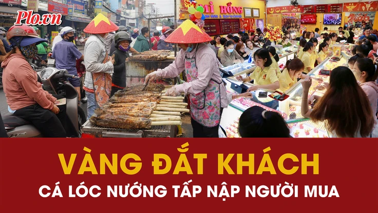 Người dân TP.HCM đổ xô mua vàng, phố cá lóc nướng ‘cháy hàng’ ngày vía Thần Tài 